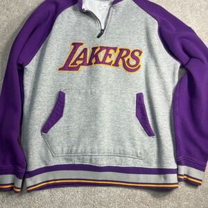 Zipway‎ NBA Los Angeles Lakers Basketball Hoodie Jacket grey Purple Small
